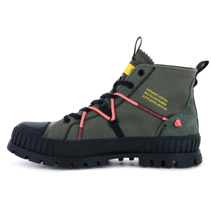 Pánské Boty Palladium Pallashock Re-craft Olivy Zelené | CZ BUG-91P
